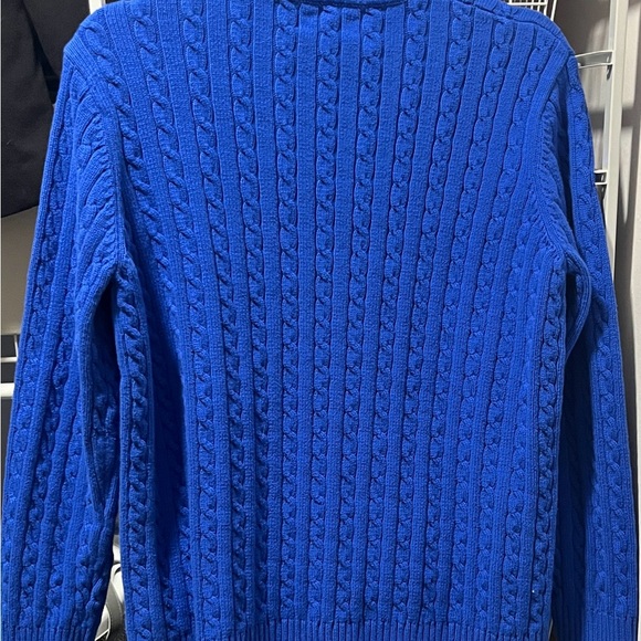 Lauren by Ralph Lauren Wonen’s Blue Cable Knit Sweater - Picture 6 of 6
